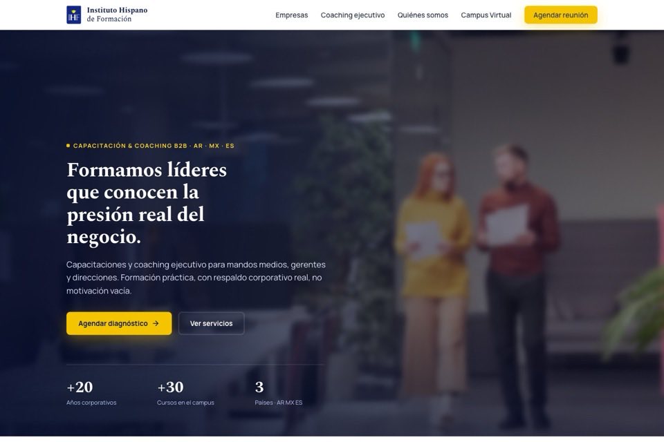 Sitio del Instituto Hispano de Formación